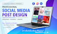 design professional instagram, facebook and linkedin posts