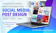 design professional instagram, facebook and linkedin posts
