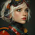 create illustration, fantasy sci fi character design