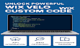 custom wix velo code seo optimization API integration gupshup responsive design