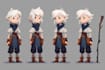 draw 2d card game character concept art illustration design
