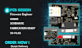 design pcb circuit, pcb design, pcb schematic, fabrication gerber and bom