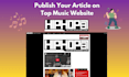 publish 3 articles on hiphopsince1987 music blog