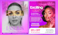 design authentic beauty salon, hair and lash flyer