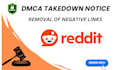 remove reddit negative unwanted and defaming content under dmca
