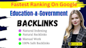 create 102 education and government google indexable link building backlinks