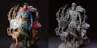 create 3d figure,statues and fantasy models,game character,stl files print,toys