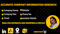 do targeted company information research