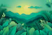 create a custom 2d environment greenscreen background art