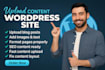 upload or fix the content on your wordpress website