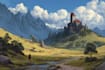 create fantasy landscape concept art