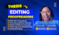 edit or proofread thesis or respond to professor feedback