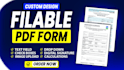design responsive fillable PDF forms mobile and desktop compatible