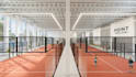 design a padel club in 3d