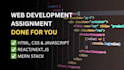 do web development assignments in mern stack, nextjs, or raw HTML CSS js