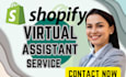 shopify virtual assistant for shopify store, shopify manager