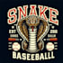design high quality snake baseball logo t shirt design