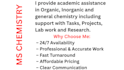 assist and tutoring inorganic and organic chemistry