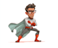 draw a unique superhero cartoon character