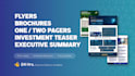 do flyer, one pager, lead magnet, and brochure design