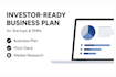 develop your business plan, market research and pitch deck