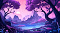 paint stunning fantasy landscape, background illustration