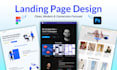 create a clean and minimal landing page design in figma