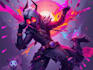 design cyberpunk and fantasy character splash art