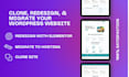 redesign, clone,customize , migrate wordpress website using elementor