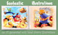 paint colorful childrens picture book illustration