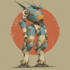 make a mecha robot art and illustration