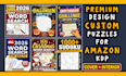 design professional KDP puzzle book covers, interiors, and a plus content