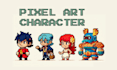 design 8 bit pixel art sprite, pixel character animation, 2d game character
