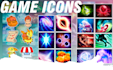 design custom icons, ui, 2d art for your game