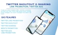 twitter promotion, twltter sharing, share link to 80m UK, USA,fb ig audience
