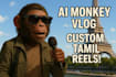 create realistic ai monkey vlog videos with voice