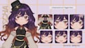 design a custom pngtuber character model with expressions