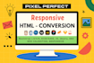convert figma to html, xd to html, psd to html responsive design