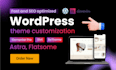 do wordpress theme customization, elementor, divi, betheme, flatsome