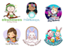 design custom vtuber logo, anime, jrpg, cute kawaii for streamer