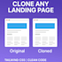 clone any landing page using HTML and tailwind CSS