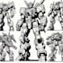 design futuristic mecha robots and pilots