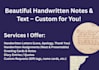 create custom handwritten assignments, letters and documents