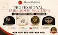 digitize image for embroidery design to dst,emb,jef,pes file
