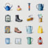 draw illustrated watercolour icons