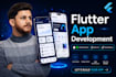 develop a flutter app with firebase backend