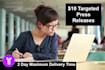 write a targeted press release