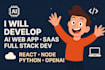 do ai web application, full stack website development, software development