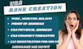 create USA bank for any country, get USA physical address and proof of address