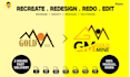 fix and clean up ai logo, recreate, redraw, and vectorize in 2 hours